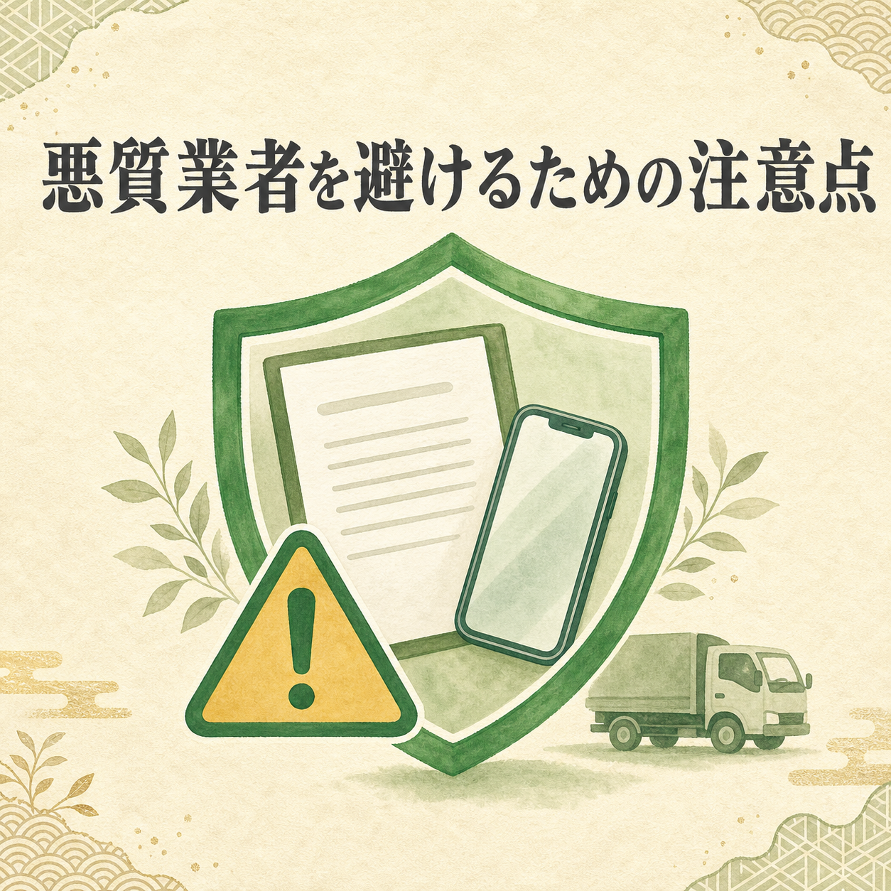 悪質業者を避けるための注意点のイメージ