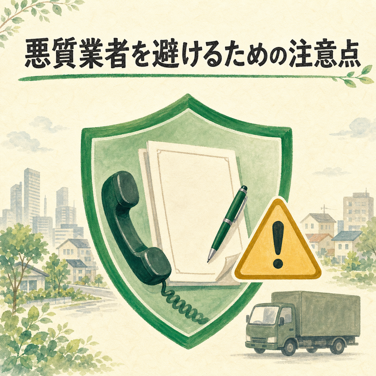 悪質業者を避けるための注意点のイメージ