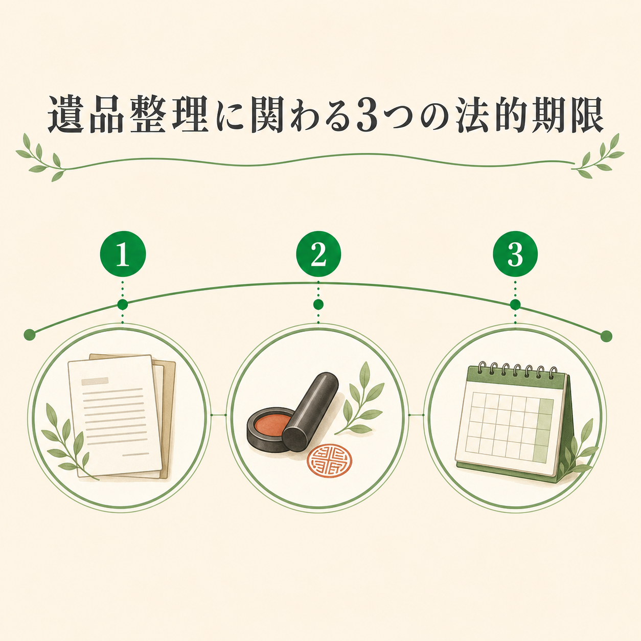 藤沢市の遺品整理に関わる主な法的期限と手続きスケジュール
