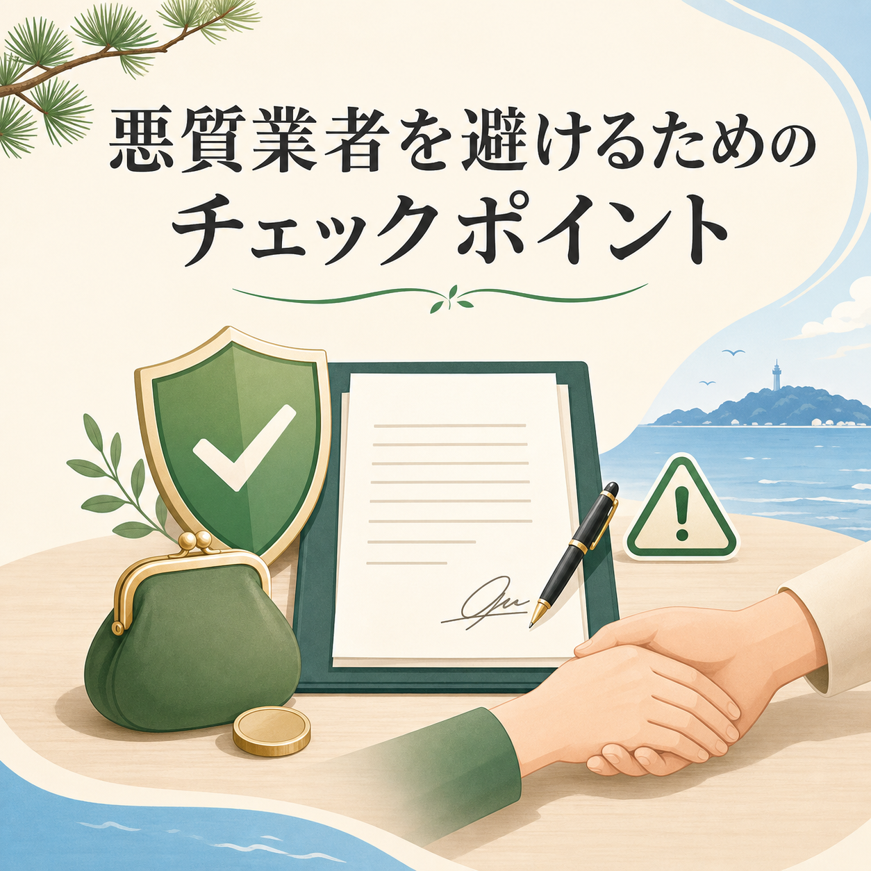 悪質業者を避けるためのチェックポイント