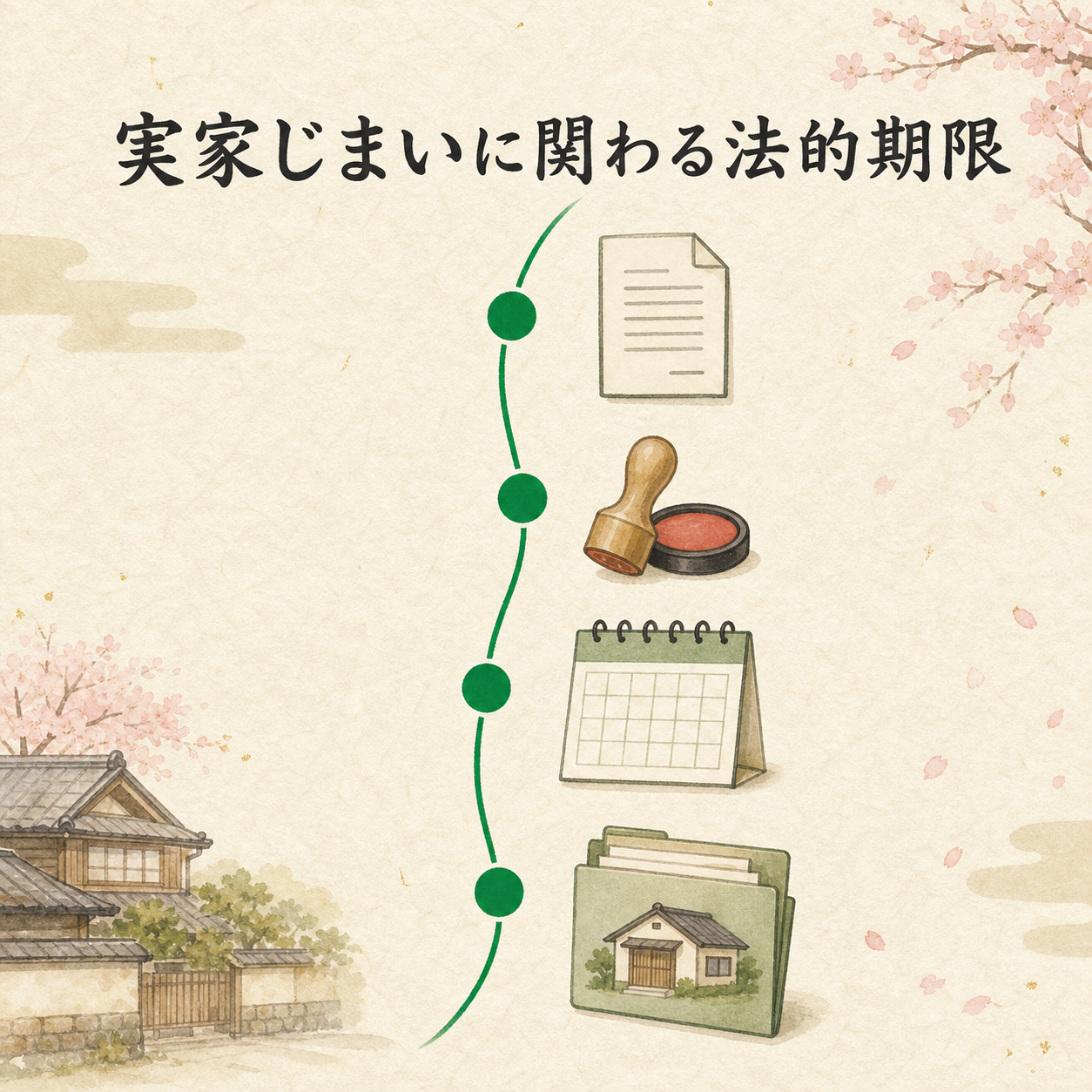 実家じまいに関わる法的期限のイメージ