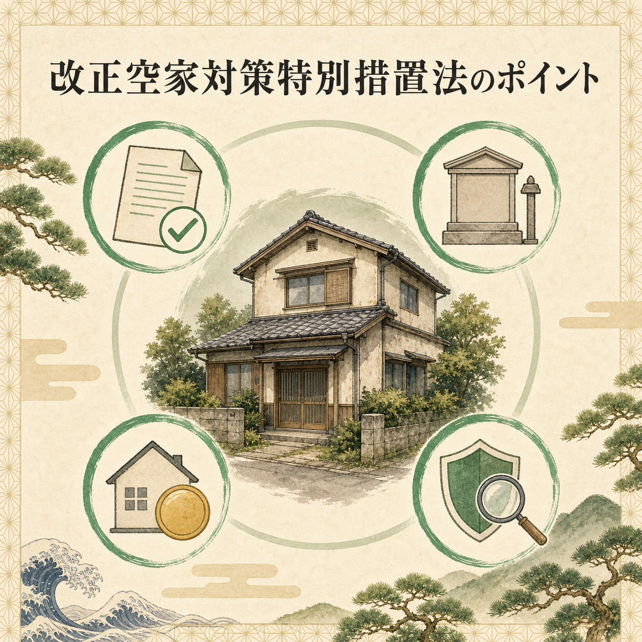 改正空家対策特別措置法と関連法制度のイメージ