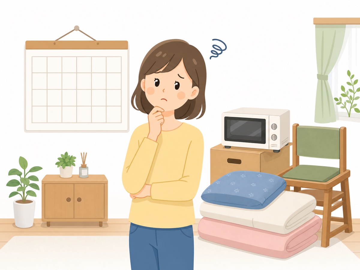 粗大ごみの予約が取れず困る様子