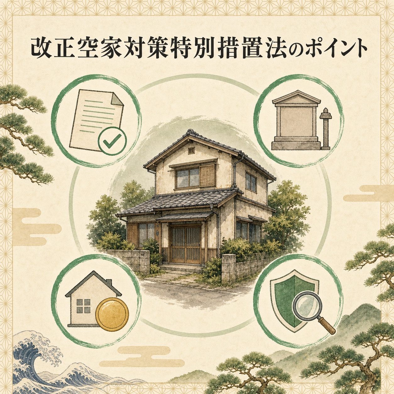 改正空家対策特別措置法と関連法制度のイメージ