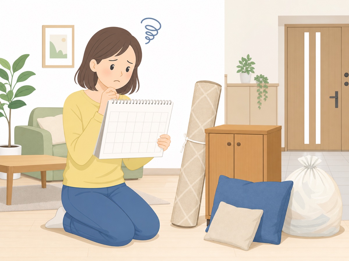 粗大ごみの予約がなかなか取れず困る様子