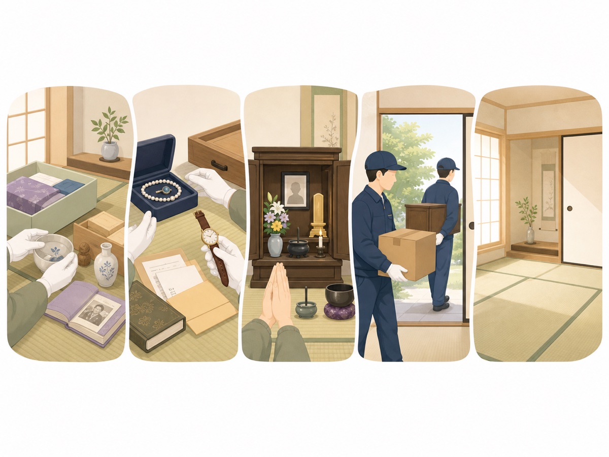 遺品整理の全体の流れ