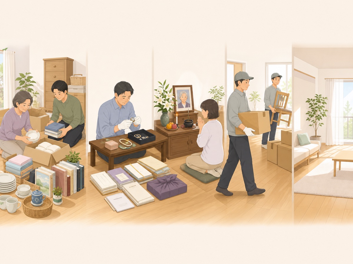 遺品整理の全体の流れ