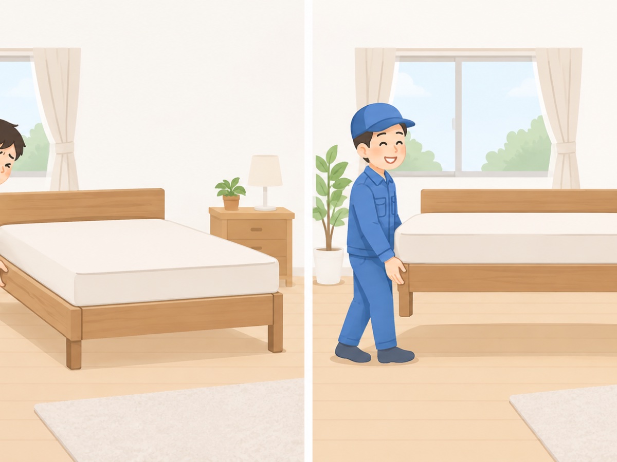 ベッドを自分で運ぶ場合と不用品回収業者に依頼する場合の比較